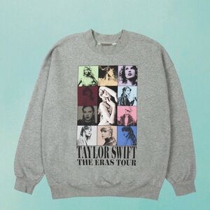 Taylor Swift The Eras Tour Gray Sweatshirt